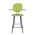maarten baas barstool 65 cm with armrests backrest h fairway green 020 frame black