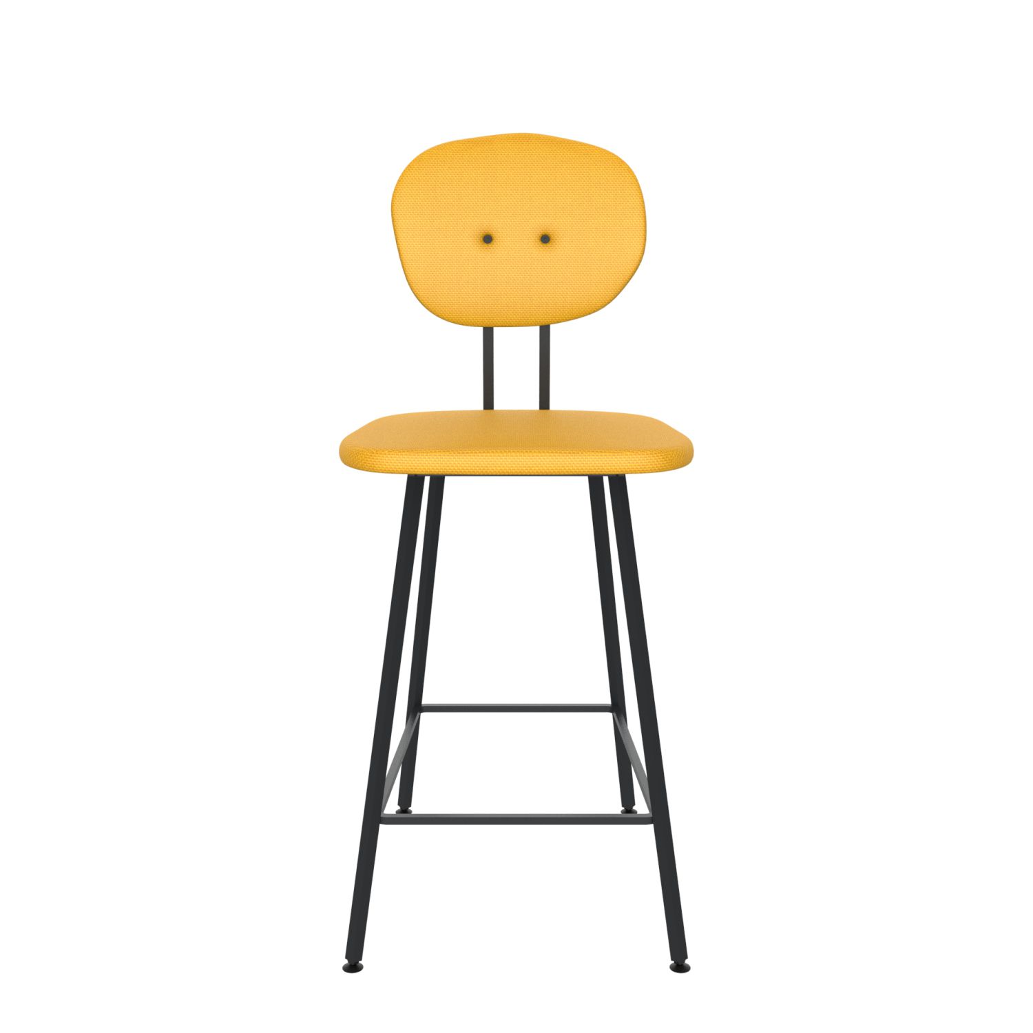 maarten baas barstool 65 cm without armrests backrest a lemon yellow 051 frame black
