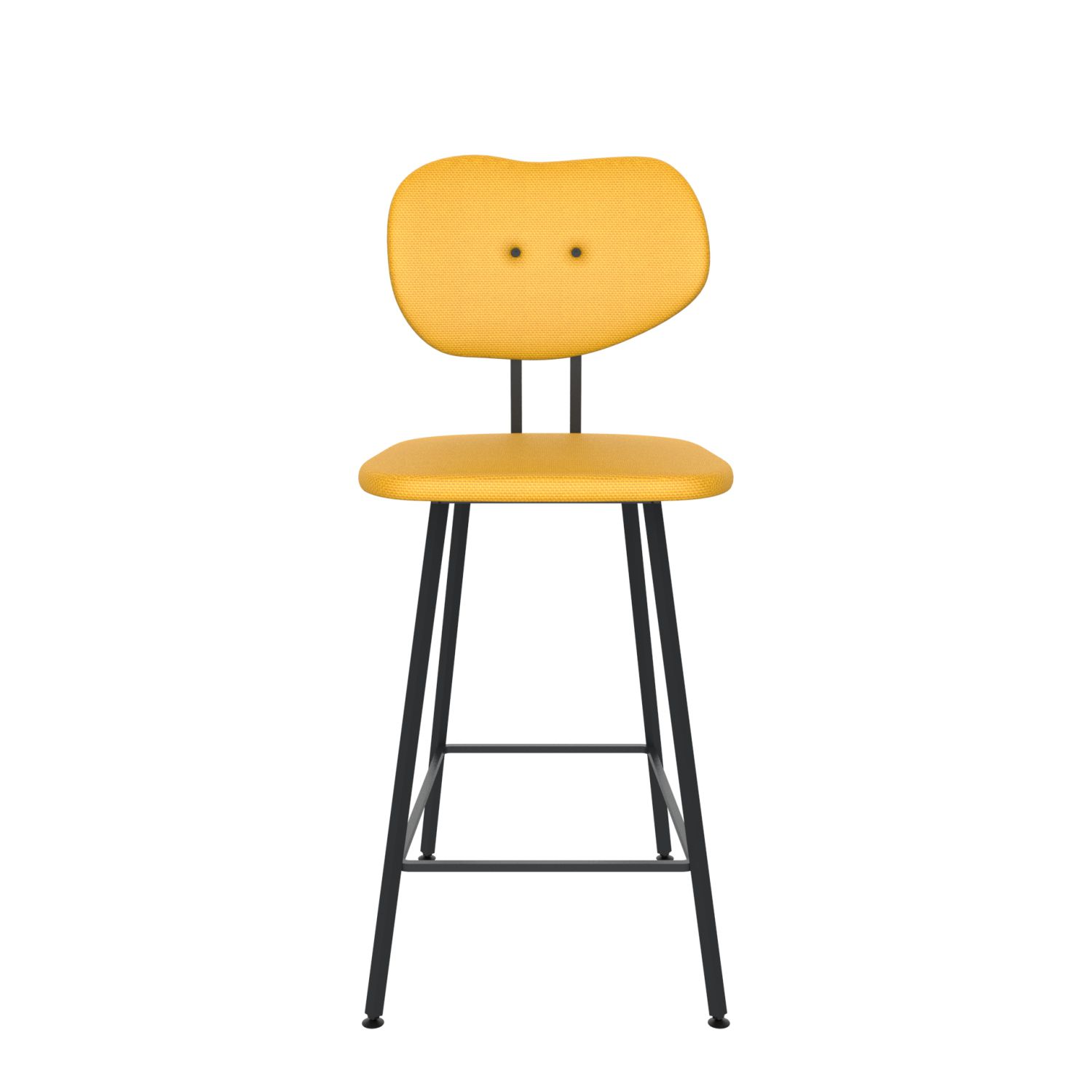 maarten baas barstool 65 cm without armrests backrest b lemon yellow 051 frame black