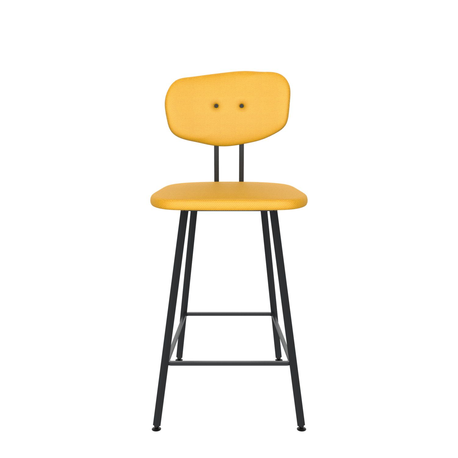 maarten baas barstool 65 cm without armrests backrest c lemon yellow 051 frame black