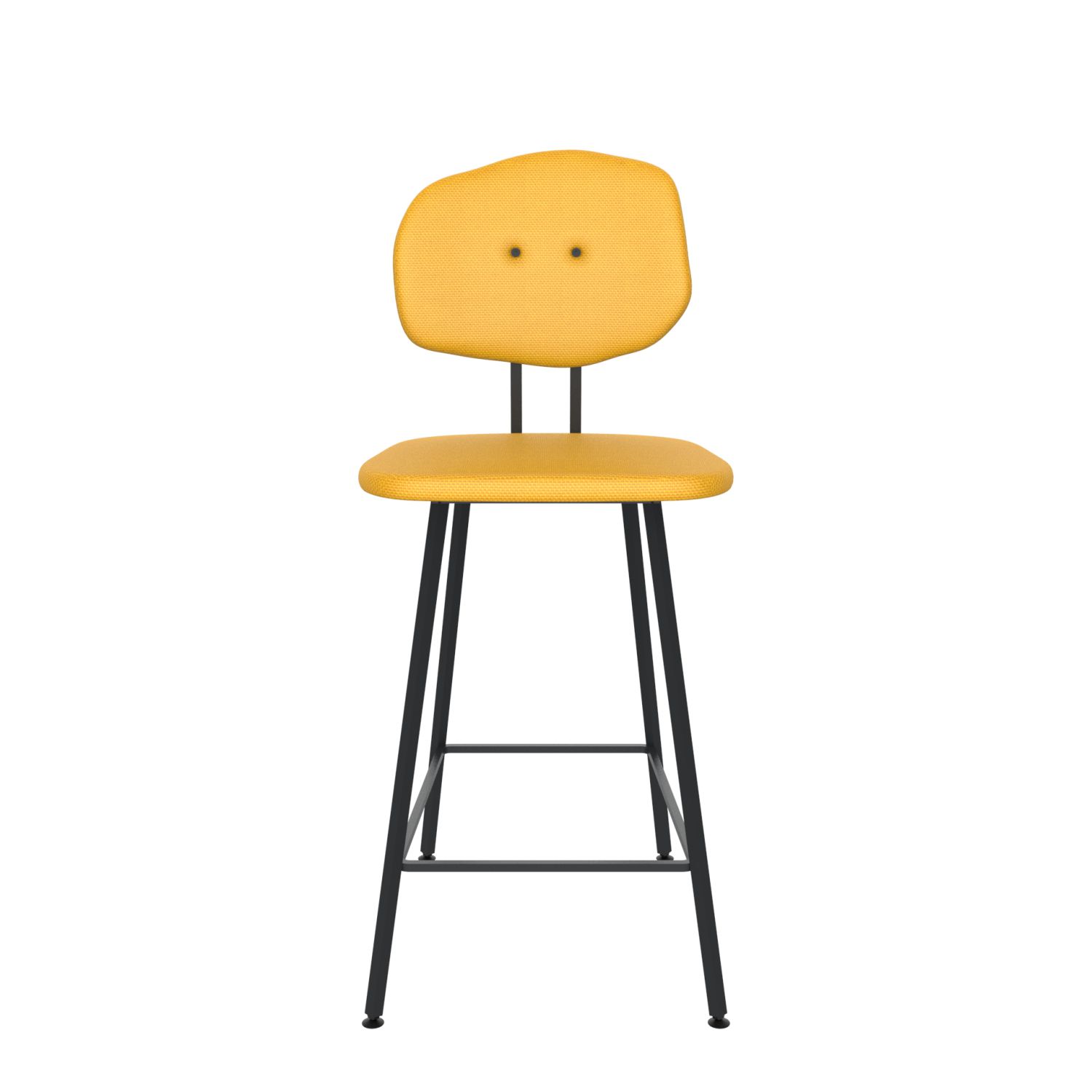 maarten baas barstool 65 cm without armrests backrest e lemon yellow 051 frame black