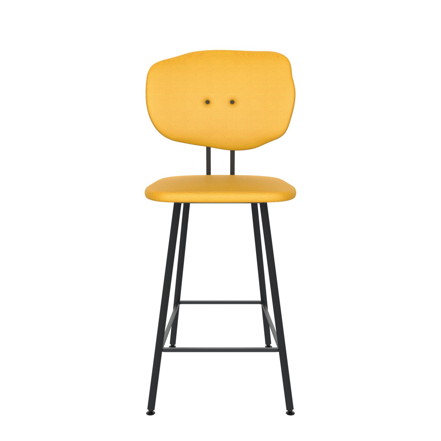 maarten baas barstool 65 cm without armrests backrest f lemon yellow 051 frame black