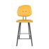 maarten baas barstool 65 cm without armrests backrest g lemon yellow 051 frame black