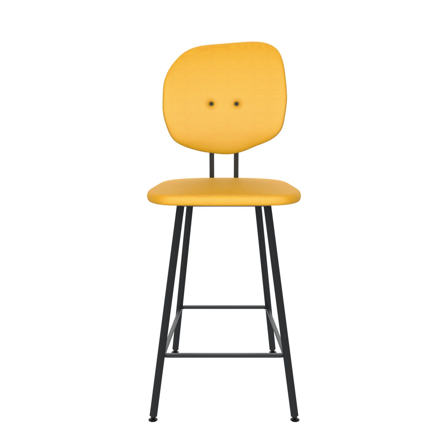 maarten baas barstool 65 cm without armrests backrest h lemon yellow 051 frame black