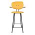 maarten baas barstool 75 cm with armrests backrest f lemon yellow 051 frame black