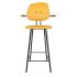 maarten baas barstool 75 cm with armrests backrest g lemon yellow 051 frame black