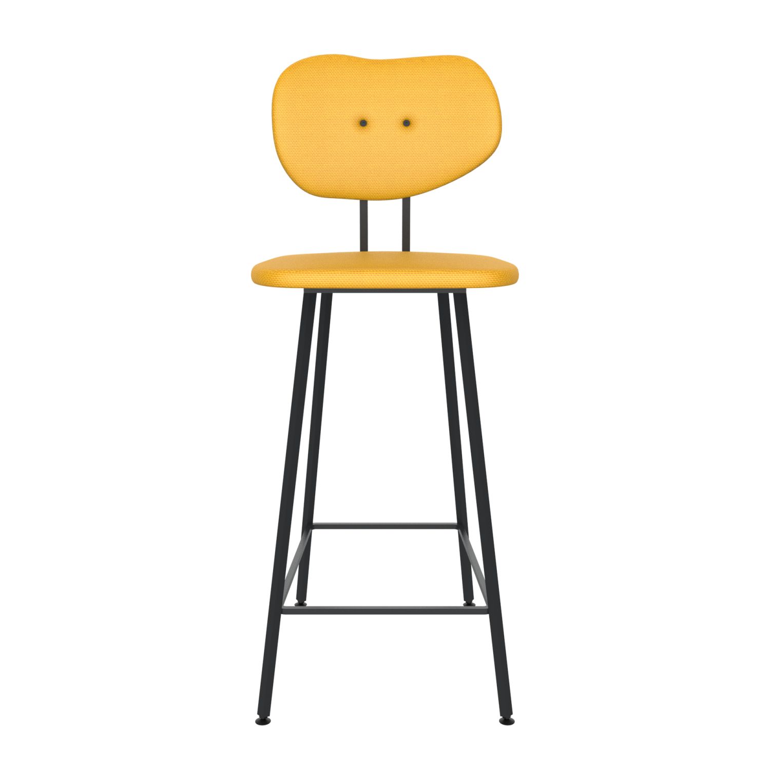 maarten baas barstool 75 cm without armrests backrest b lemon yellow 051 frame black