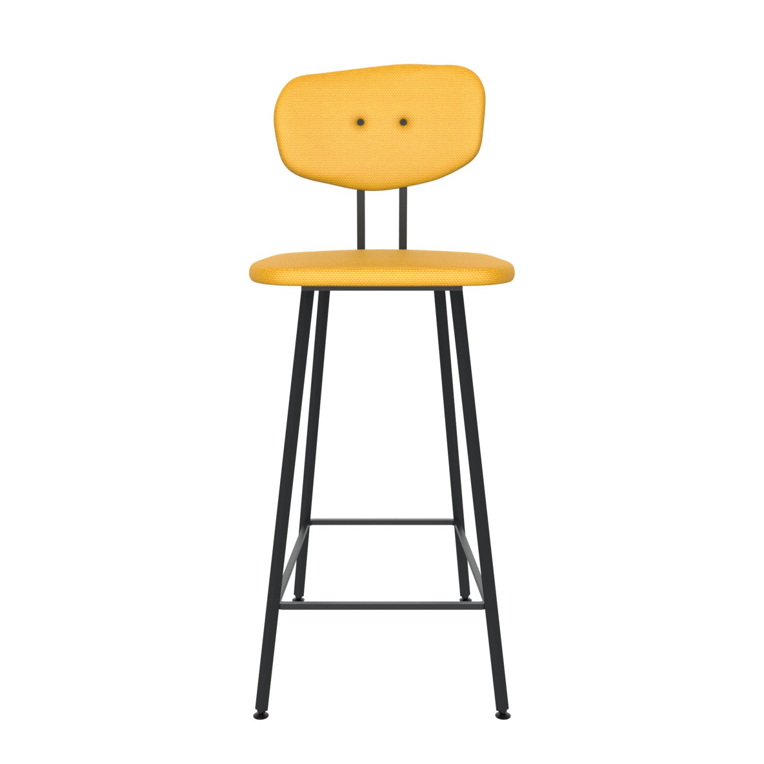 maarten baas barstool 75 cm without armrests backrest c lemon yellow 051 frame black