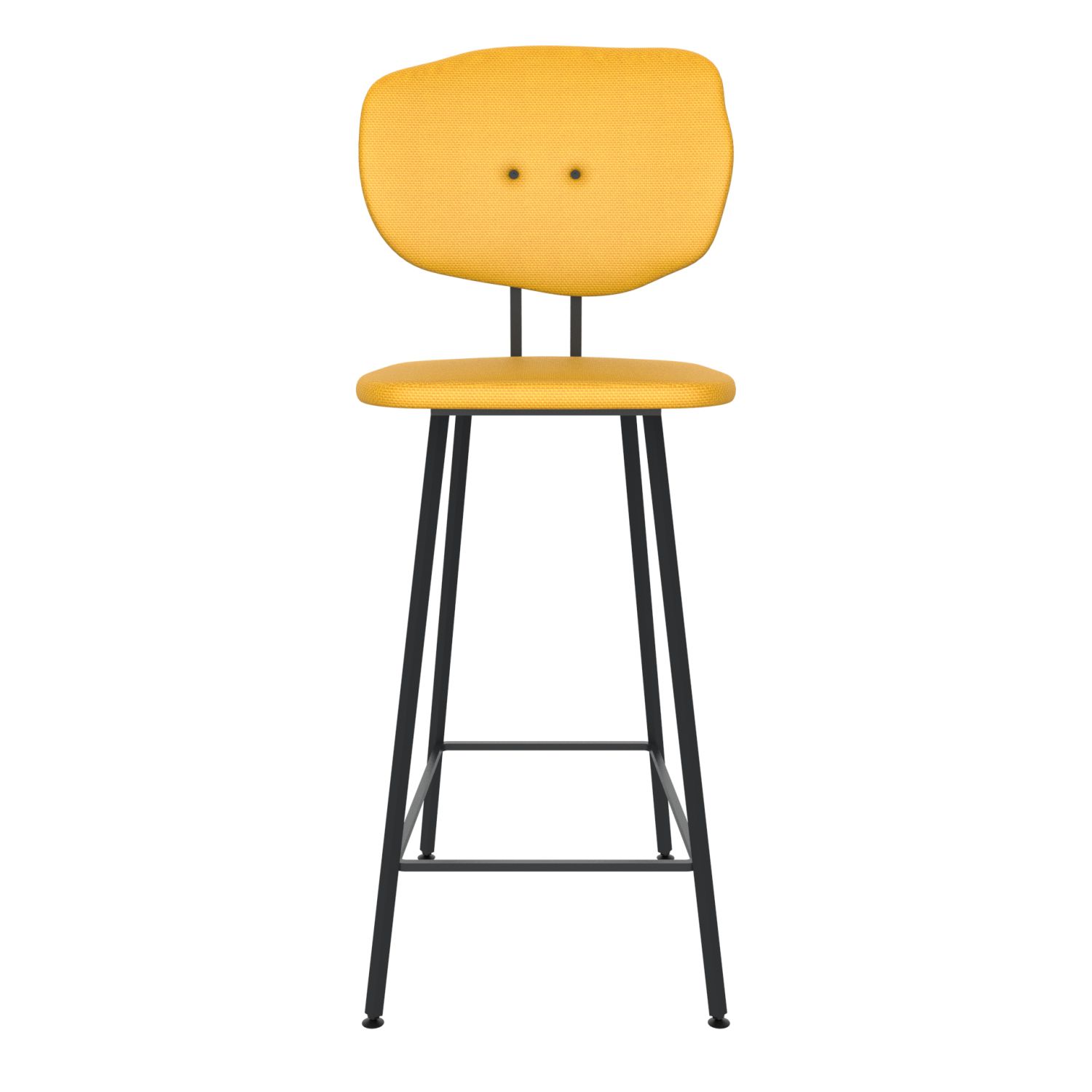 maarten baas barstool 75 cm without armrests backrest f lemon yellow 051 frame black