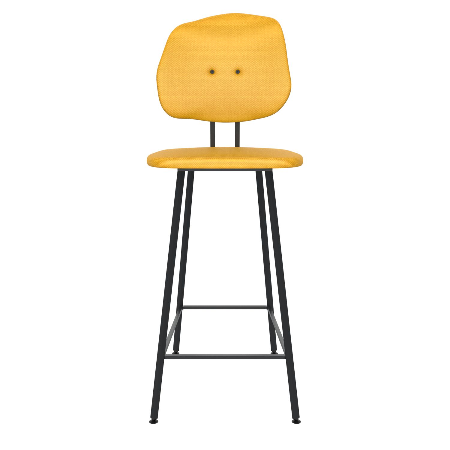 maarten baas barstool 75 cm without armrests backrest g lemon yellow 051 frame black
