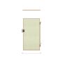Right Swing Door (80x200 cm) Frame Grey Beige, Panel Green