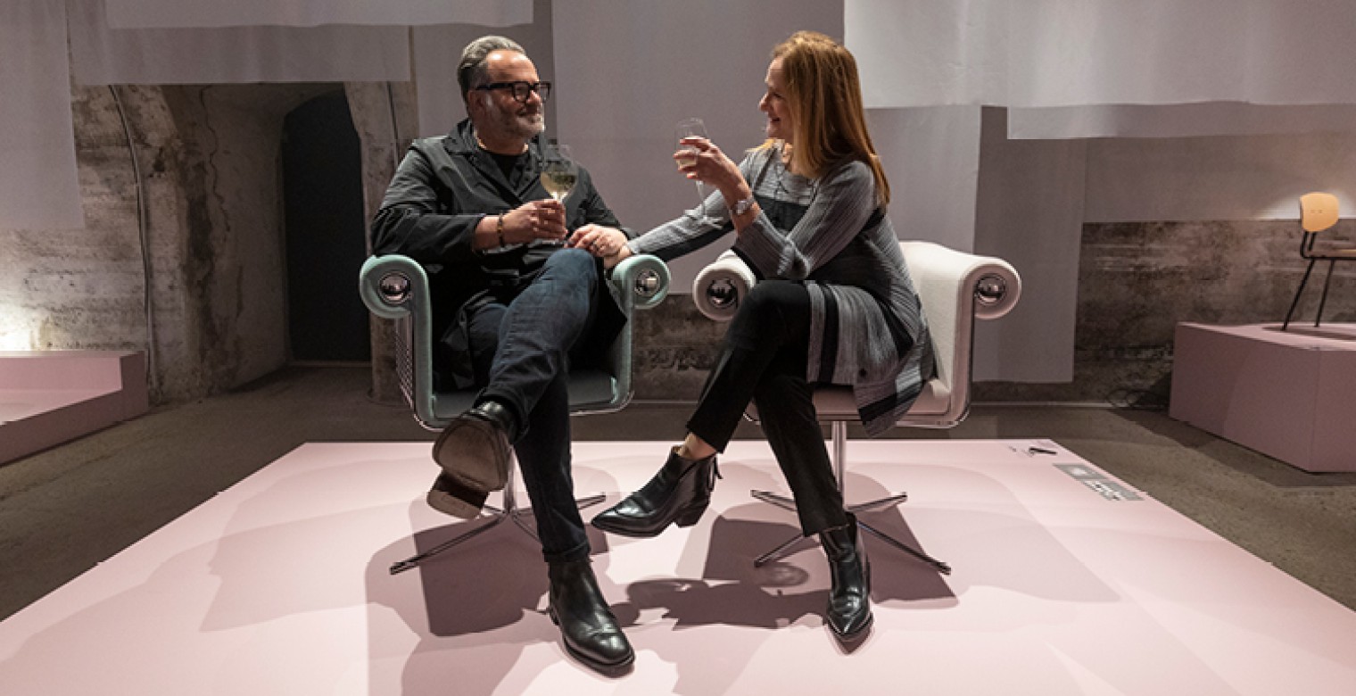 Designers of the New Chesterfield_ Alon Baranowitz and Irene Kronenberg in Milan 2019