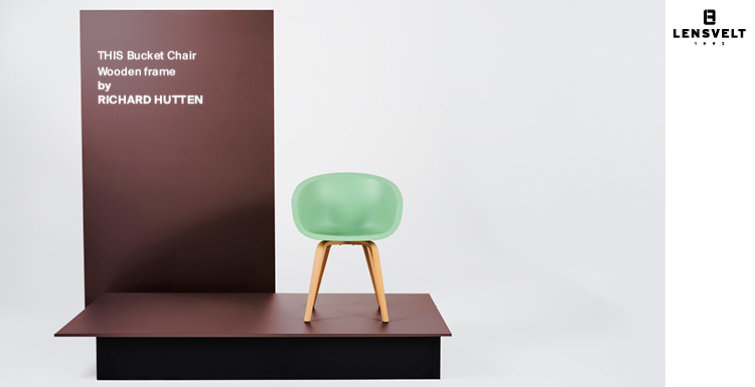 THIS Bucket Chair_ wooden frame and polypropylene seat in 8 colors