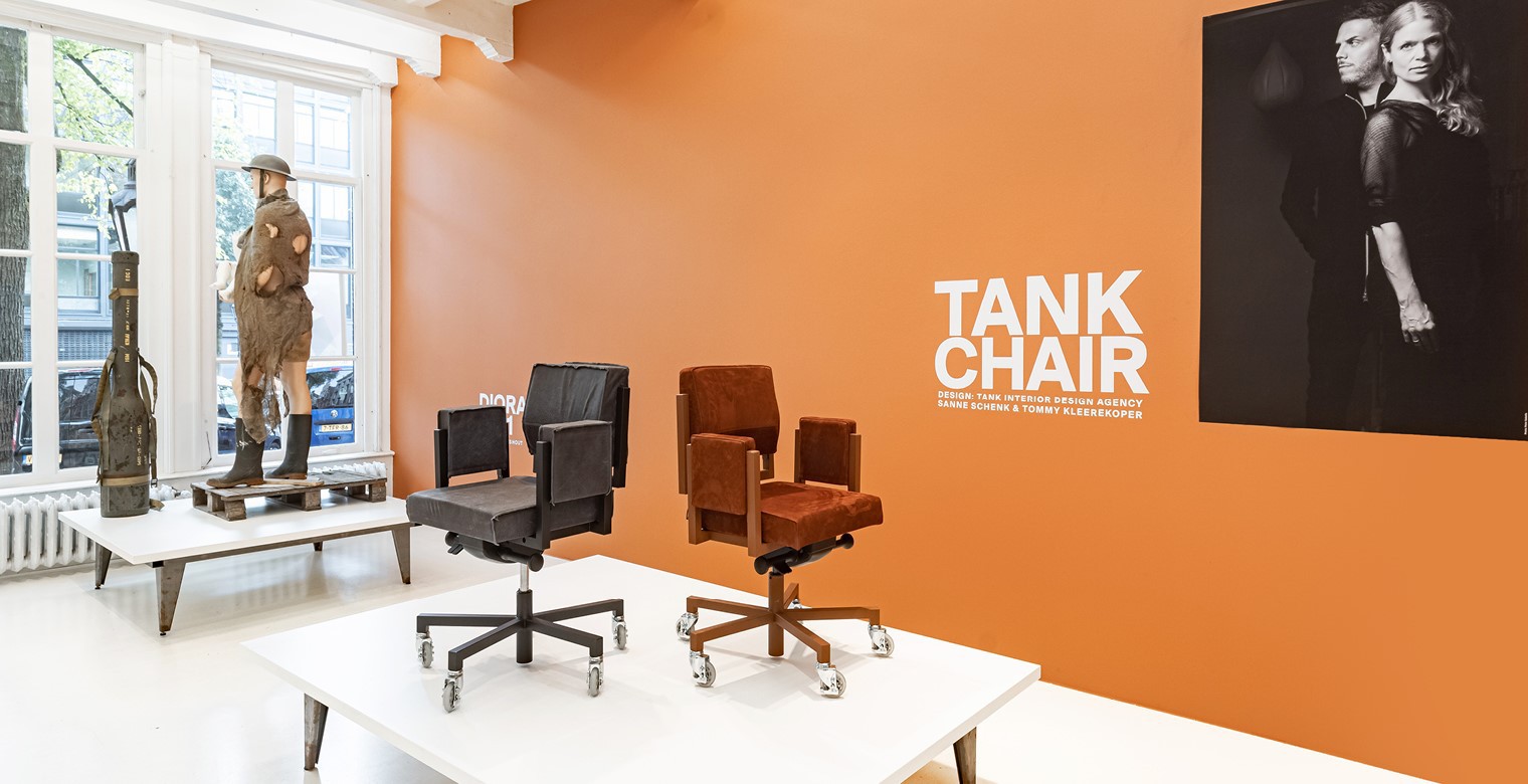 Tank Chairs_ at a preview at the Lensvelt Gallery on the Herengracht.
