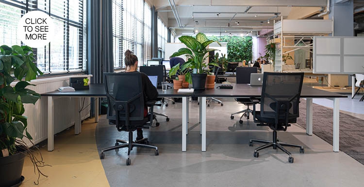 Het tijdelijke kantoor van DDW (Dutch Design Week) is duurzaam ingericht met circulaire meubels van Lensvelt.